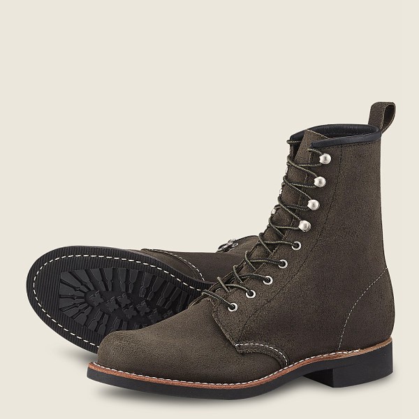 Botas Red Wing Heritage Mujer Grises Oscuro - Silversmith - Short Acampo Cuero - 561-TEVMNW